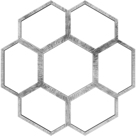 Ekena Millwork Florin Architectural Grade PVC Pierced Ceiling Medallion, Antiqued Silver, 24"OD x 10 1/4"ID x 3/4"P CMPP24FOASV